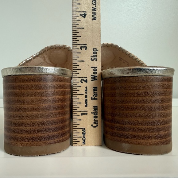 Jack Rogers Jacks Silver Metallic Comfy Mid Wedge Thong Platform Sandals Size 9M - Picture 6 of 14